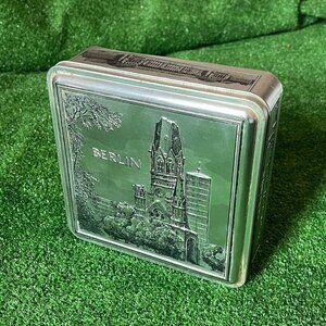 Vintage Berlin Memorial Church Chocolate Stollwerck Advertising Empty Metal Tin